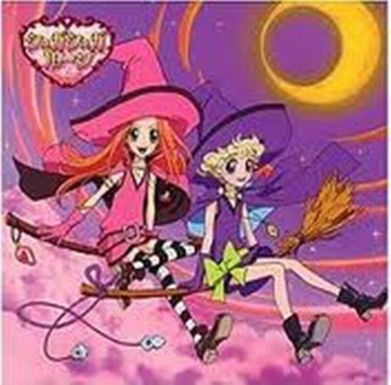 Two Witches on Broomstick — Purple