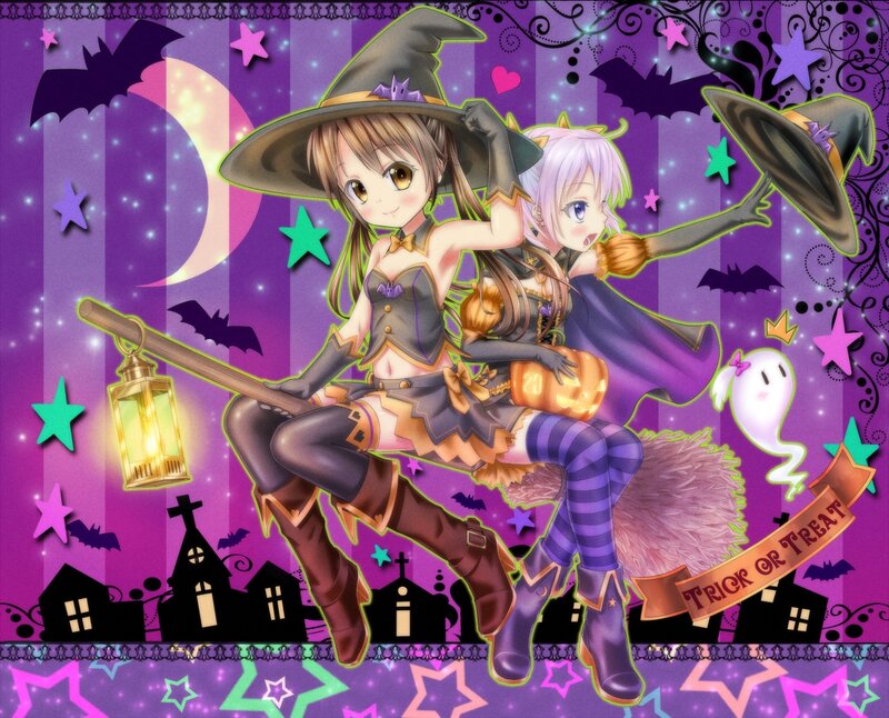 Two Witches on Broomstick