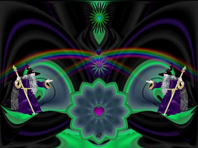 Two Wizards with Staffs