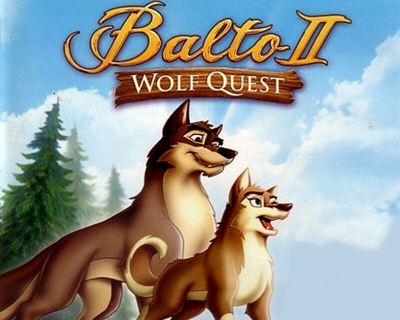 Two Wolves in Forest — Blue, Adventurous