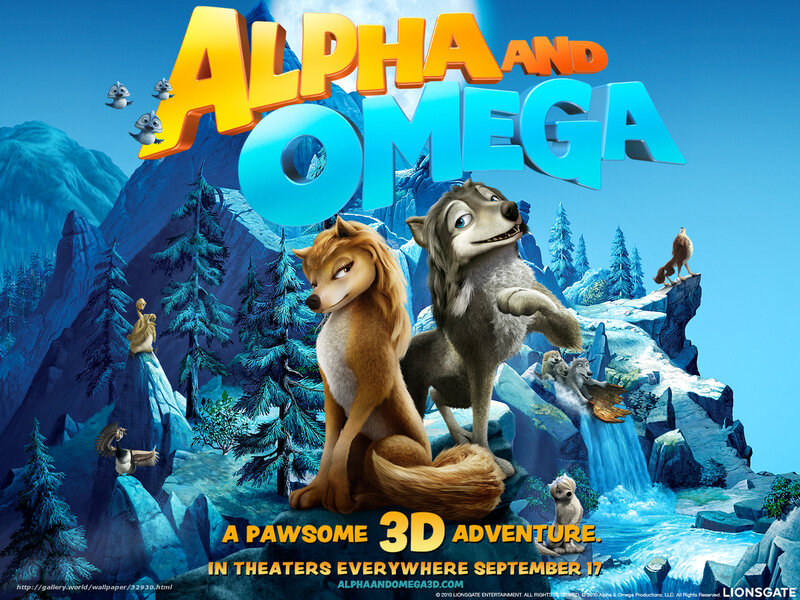 Two Wolves in Mountains — Blue, Adventurous