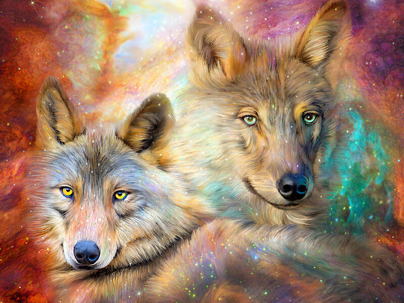 Two Wolves in Nebula