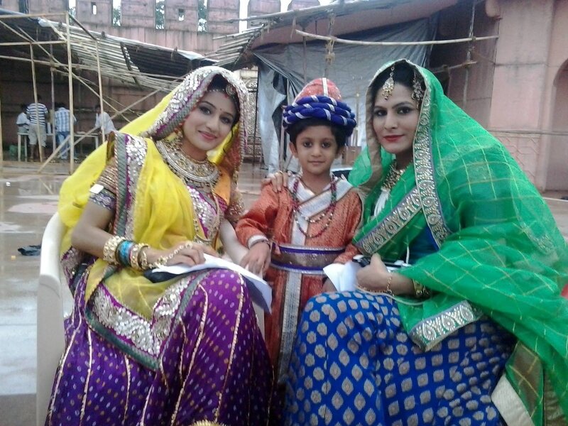 Two Women and a Child — Purple