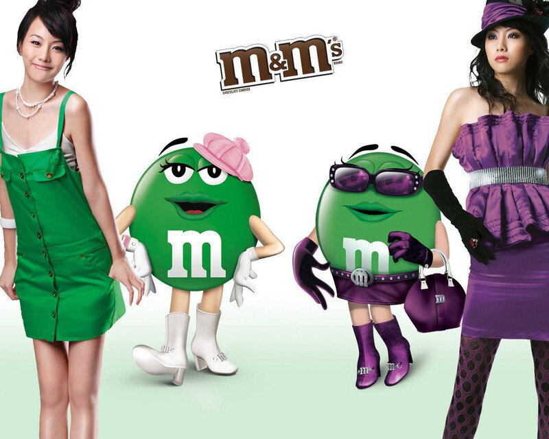 Two Women and M&M Characters