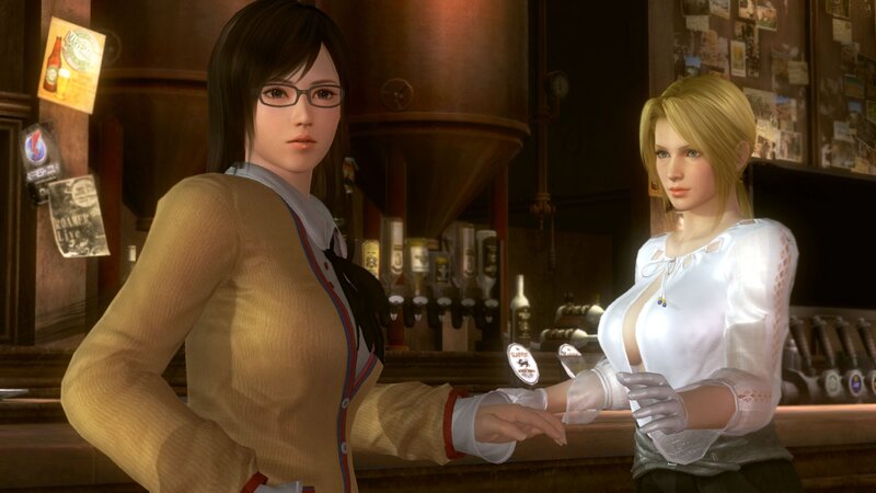 Two Women at a Bar — Brown