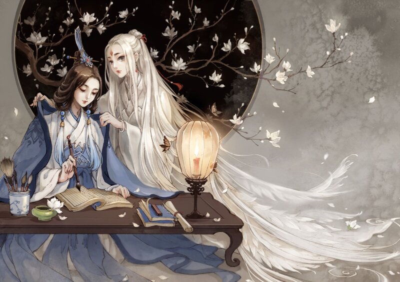 Two Women at a Desk