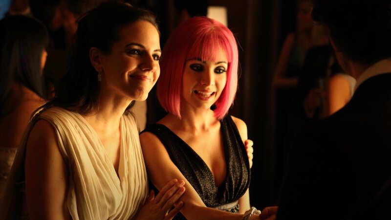 Two women at a party