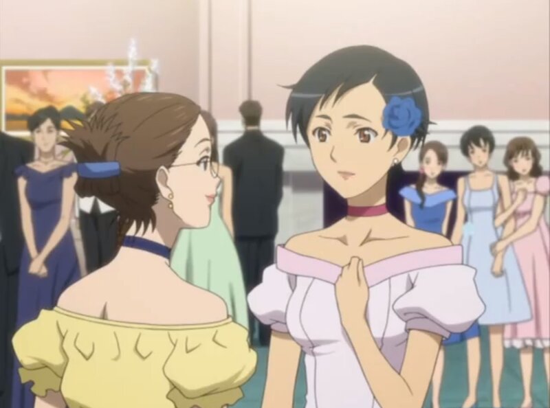 Two Women at a Party — White