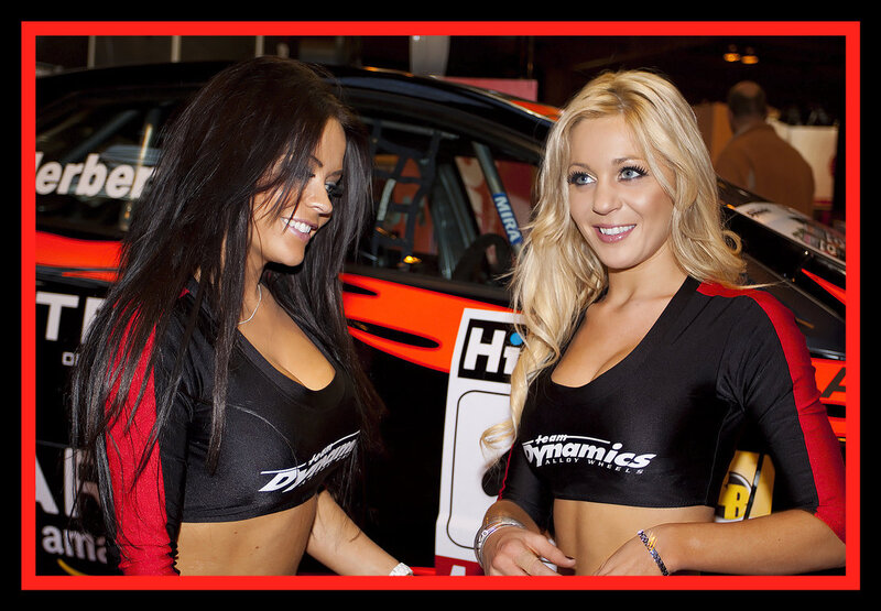 Two Women at Car Show — Black