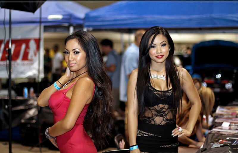 Two Women at Event — Black, Outdoor