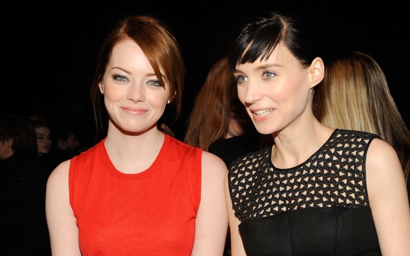 Two Women at Event — Red, Formal