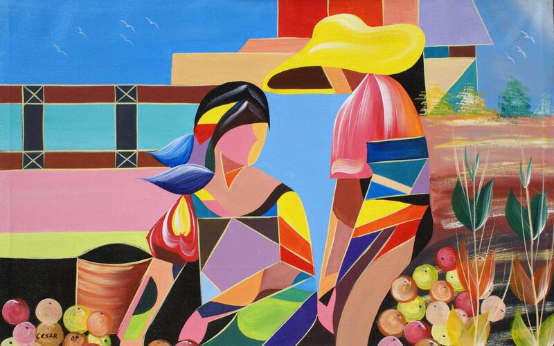 Two Women at Market