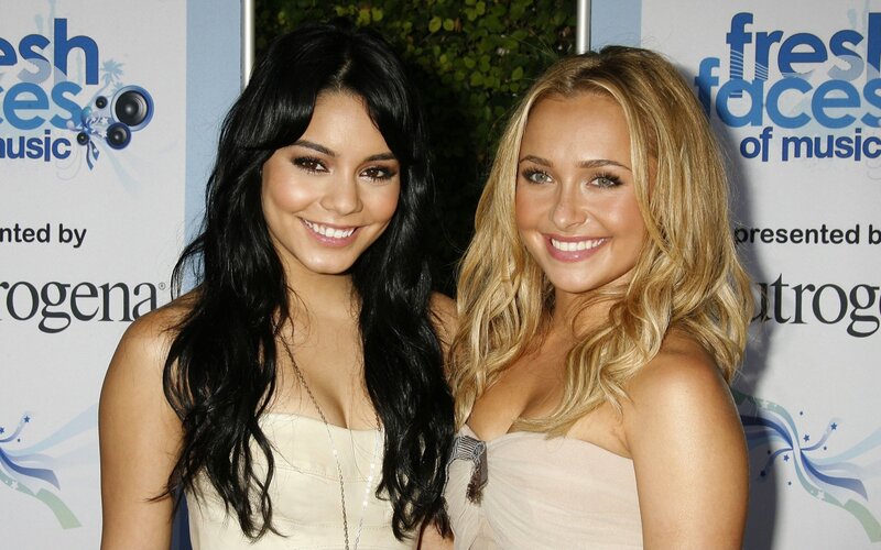 Two women at music event