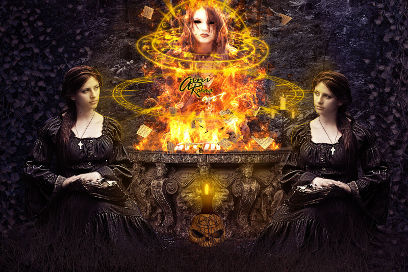 Two Women at Ritual Table