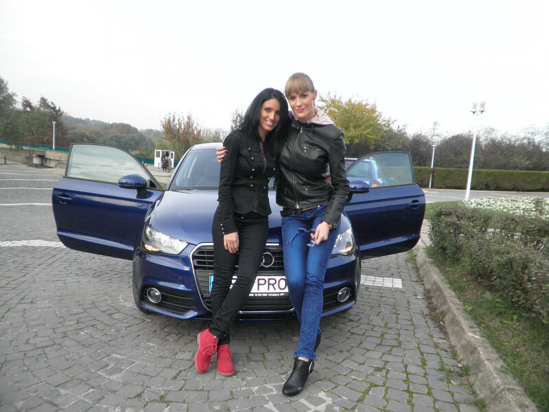 Two Women by Car — Blue