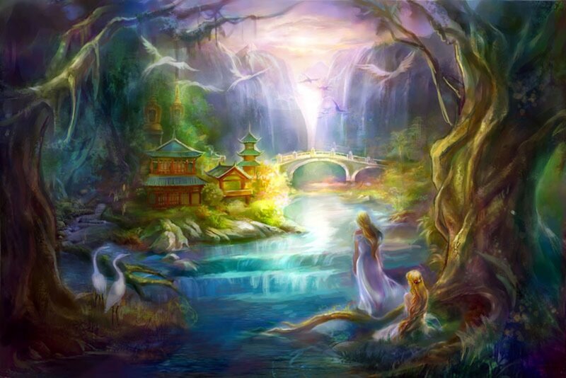 Two Women by River