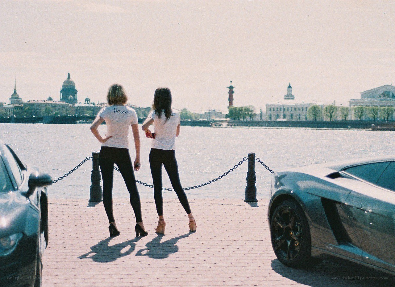 Two women by the river