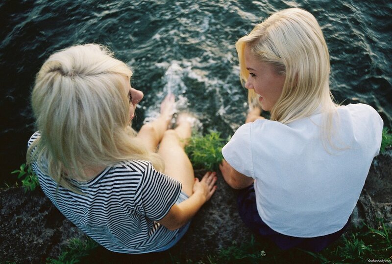Two women by the water