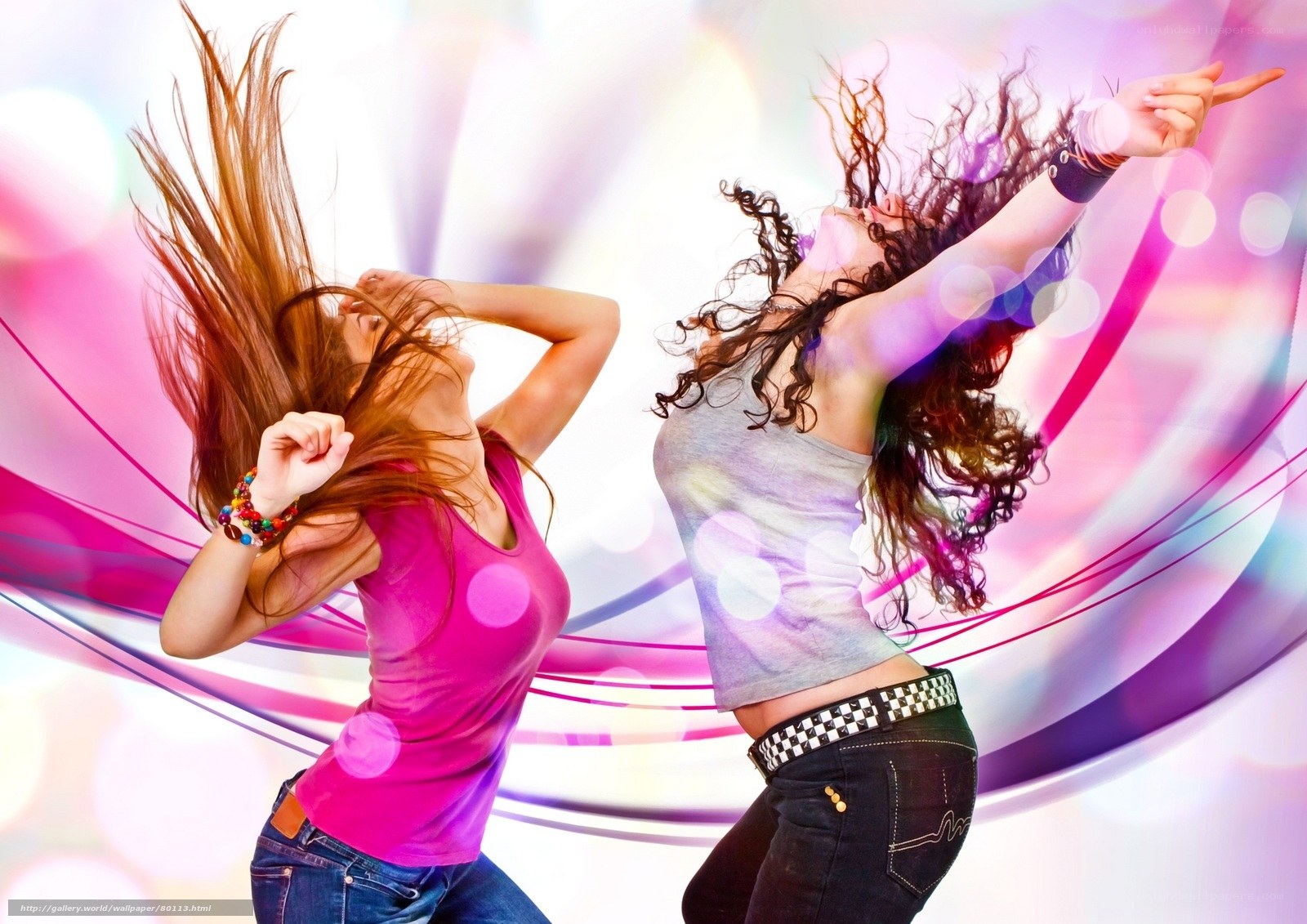 two women dancing energetically