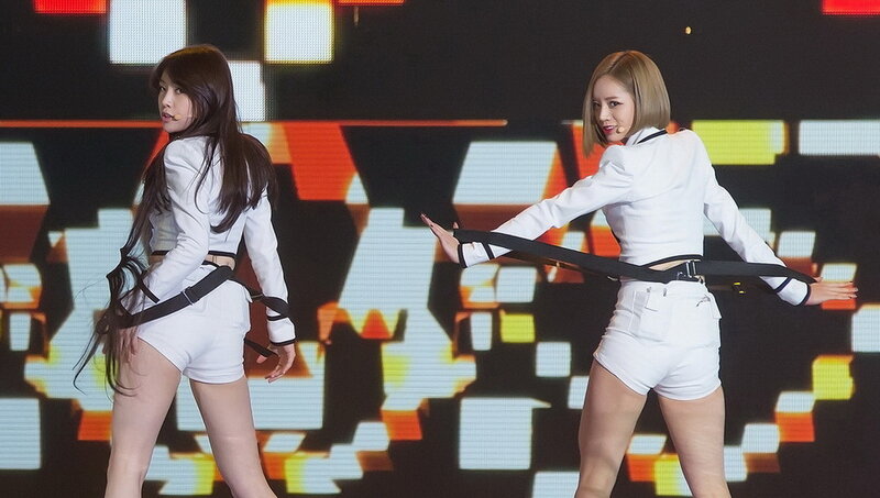 Two Women Dancing on Stage