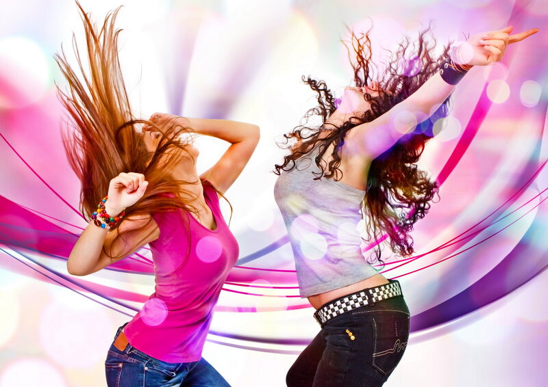 Two Women Dancing — Pink, Energetic