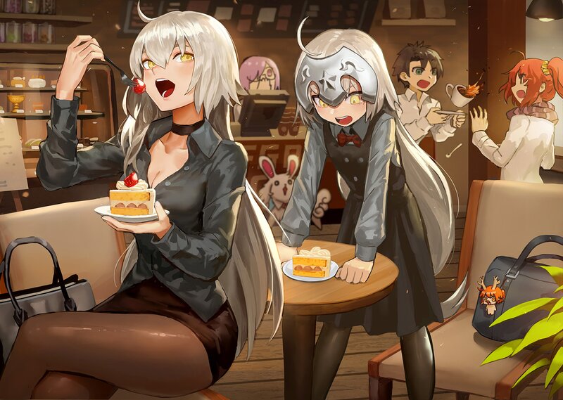 Two Women Eating Cake