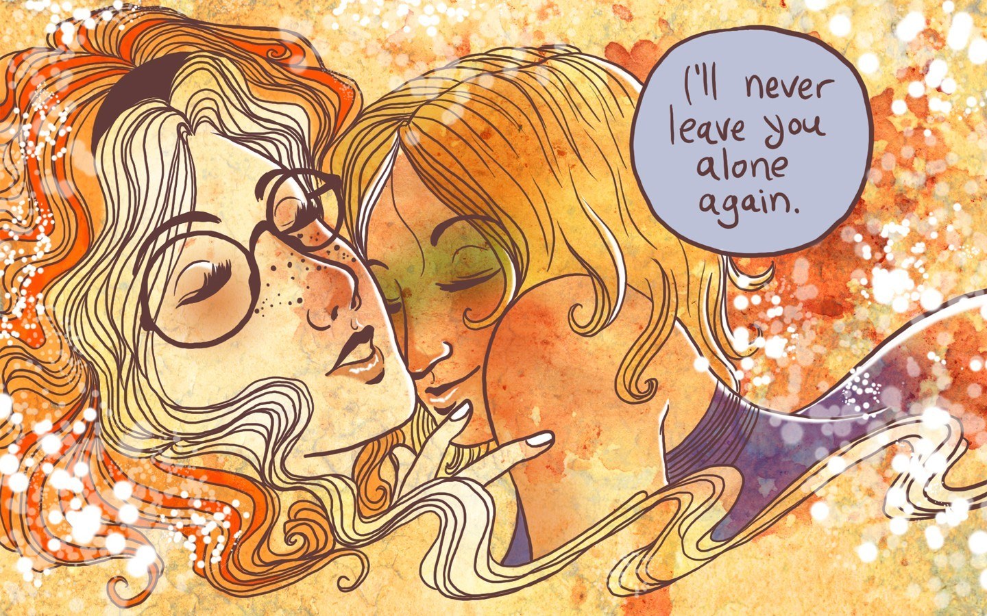 Two women embracing