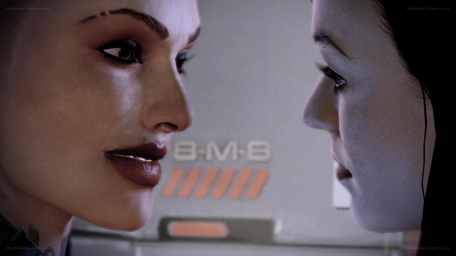 two women facing each other