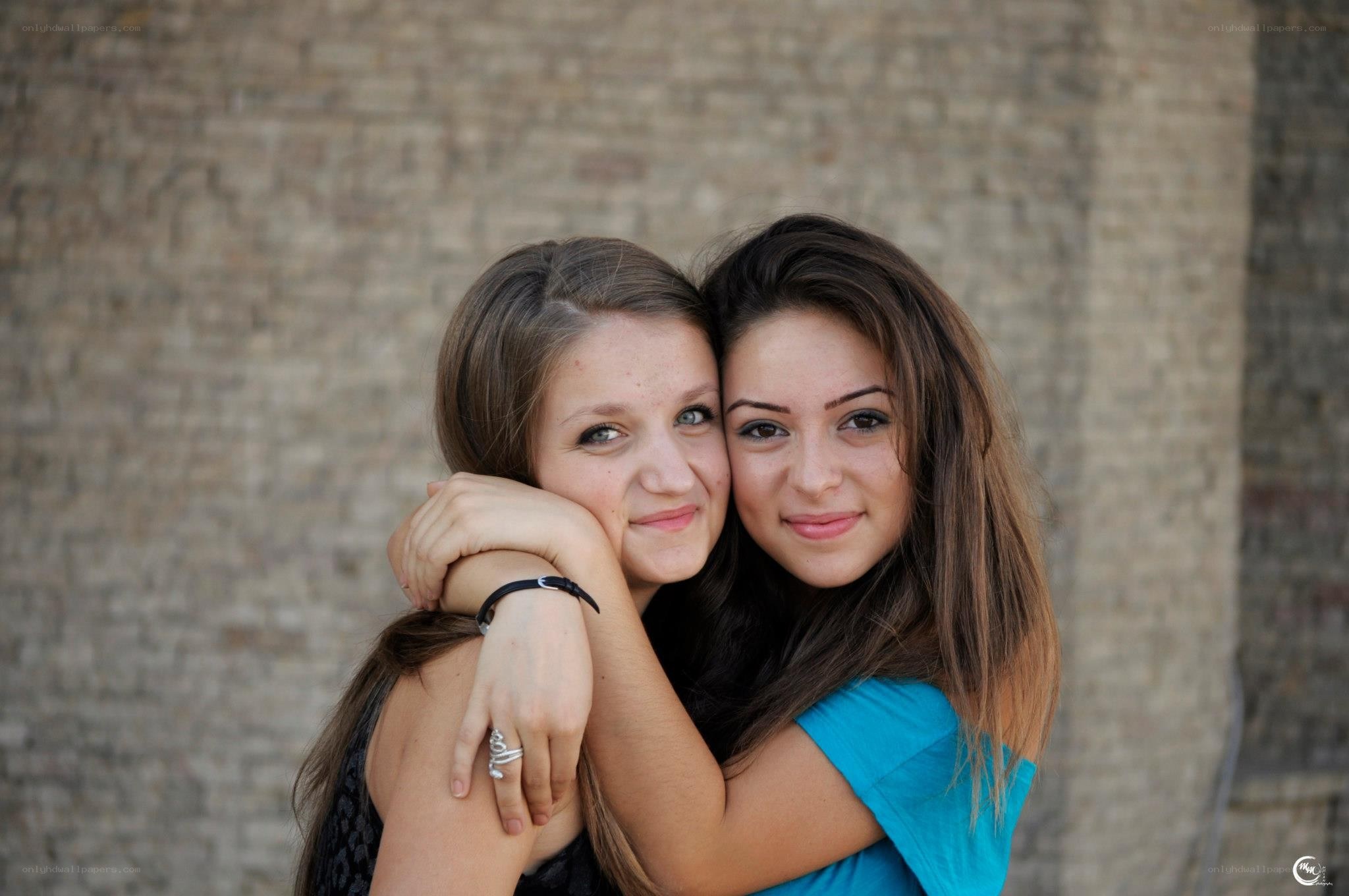 two women hugging