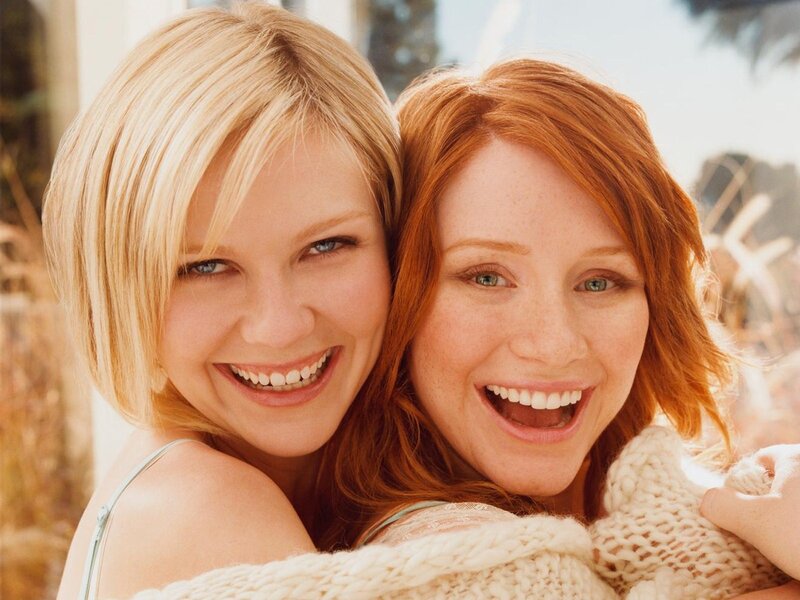Two Women Hugging — Blonde