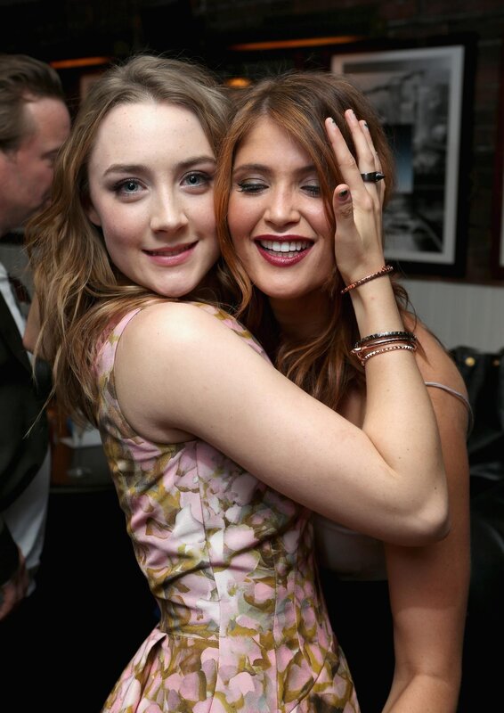 Two Women Hugging — Pink