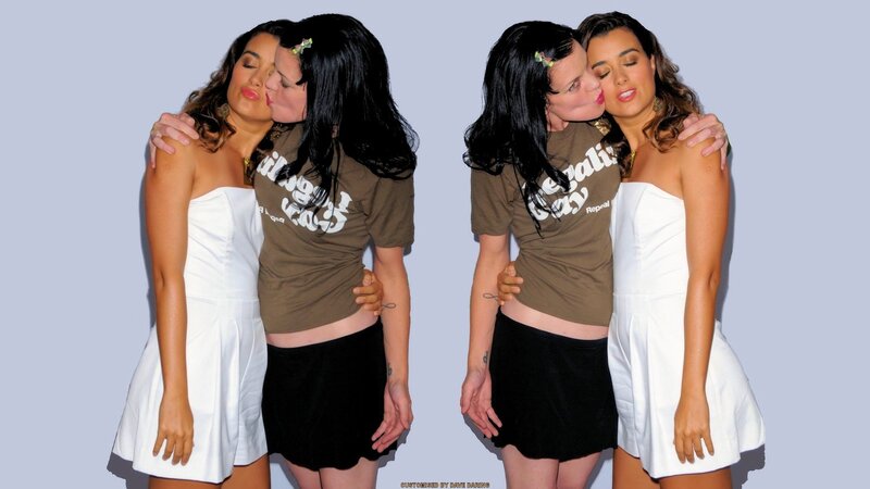 Two Women Hugging — White, Affectionate