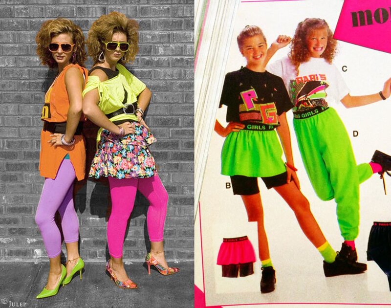 Two Women in 80s Fashion