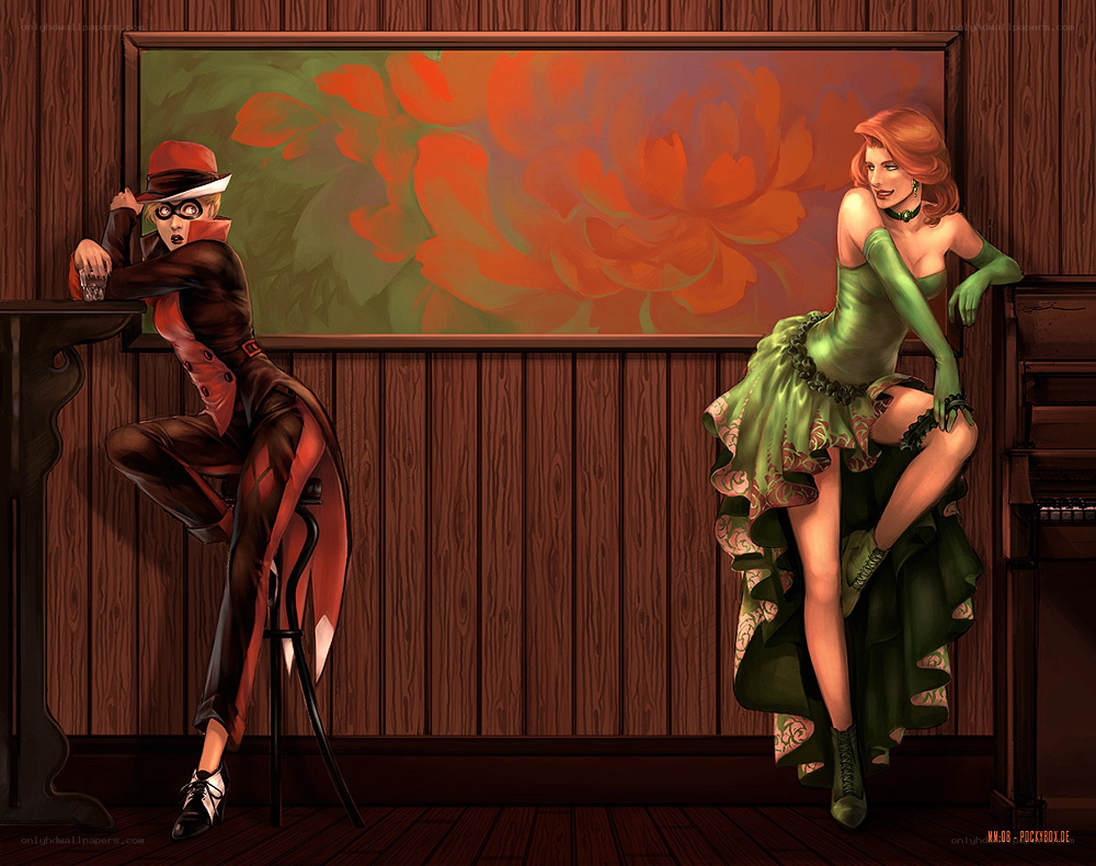 Two women in a bar