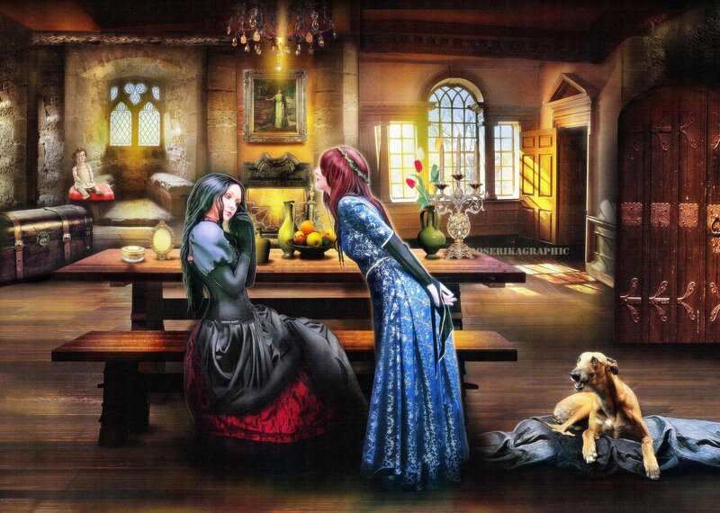 Two Women in a Castle