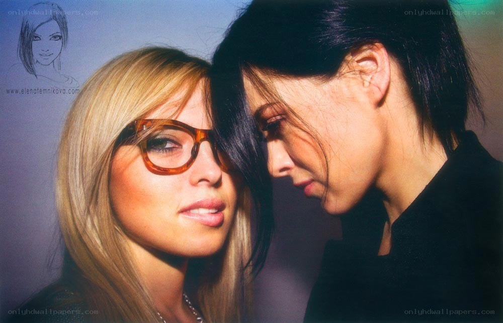 Two women in a close pose