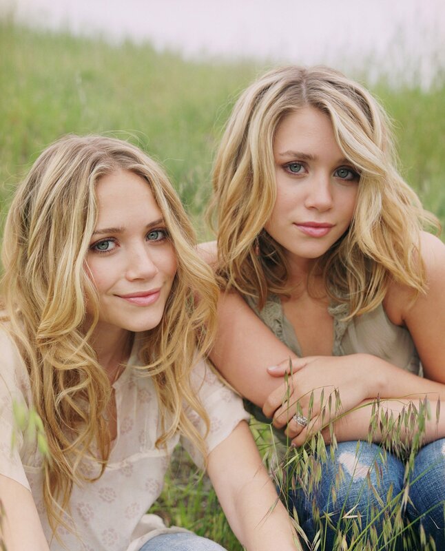 two women in a field