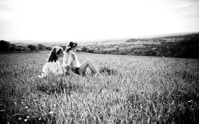 Two Women in a Field — Black