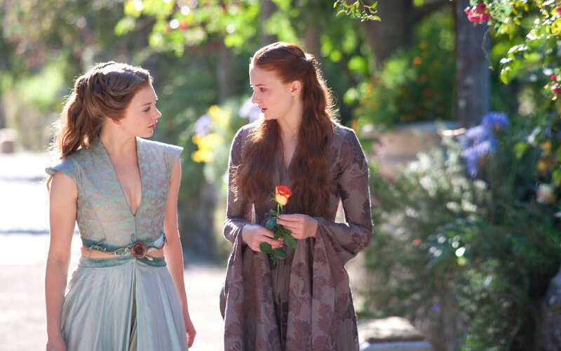 Two women in a garden