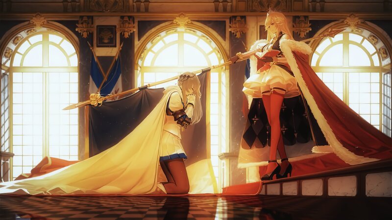 Two Women in a Hall — Gold