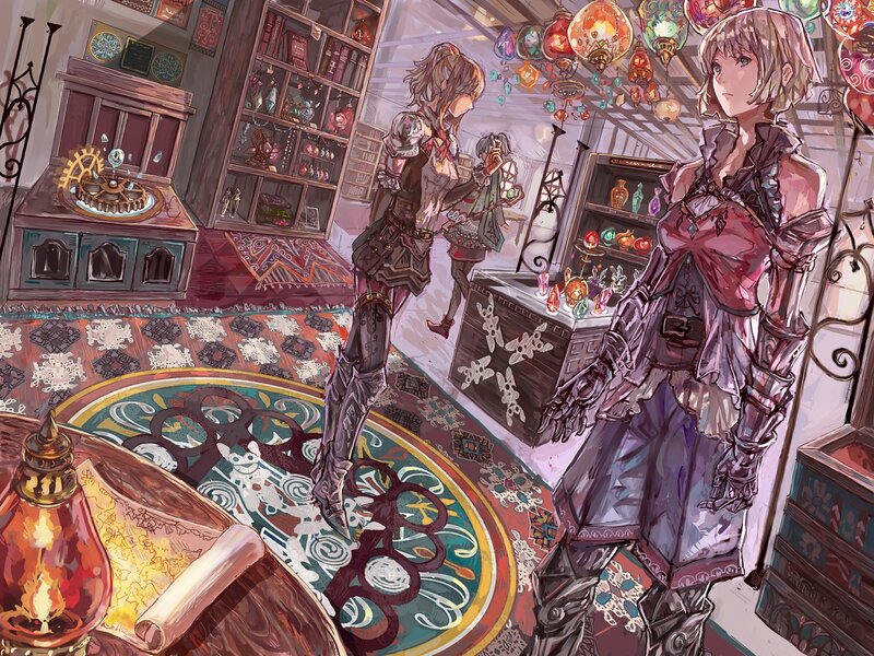 two women in a magical shop
