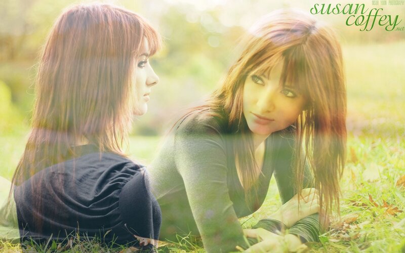 Two women in a park