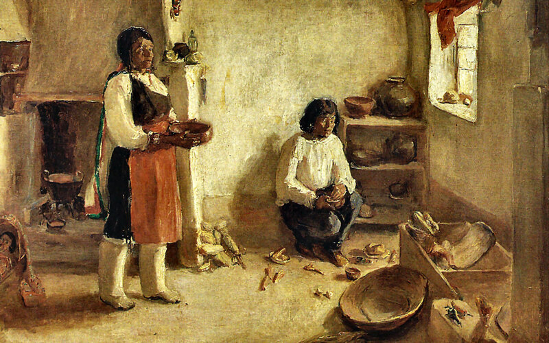 Two Women in a Room — Brown, Quiet