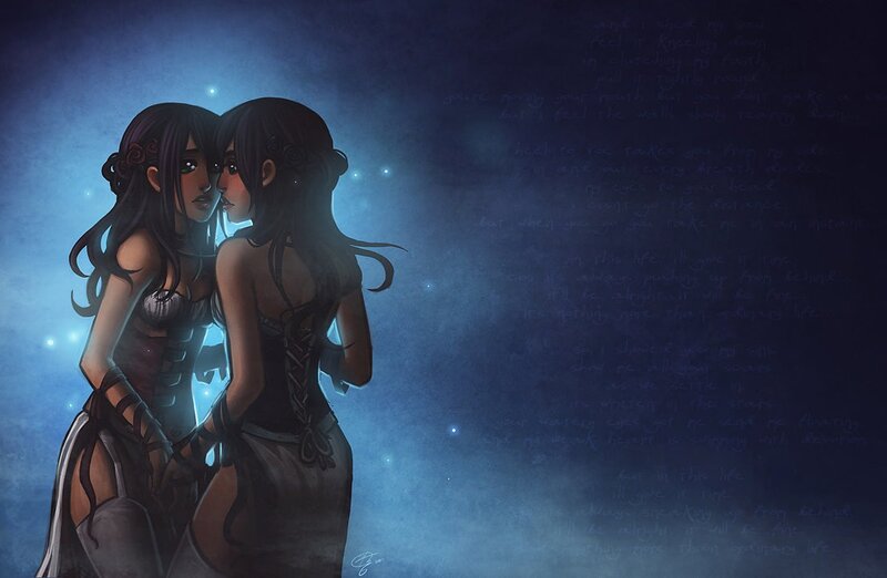 Two women in a tender moment