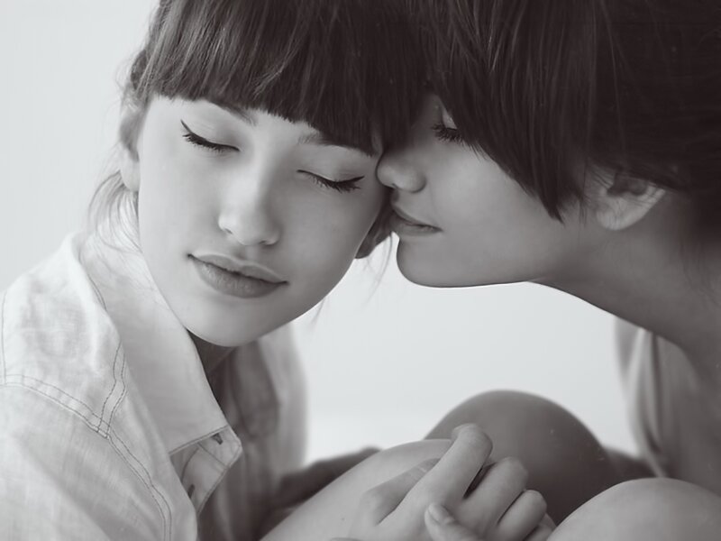 Two women in a tender moment