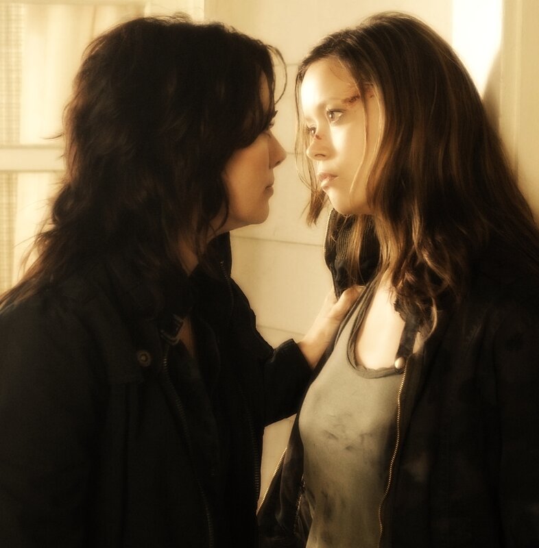 two women in a tense moment
