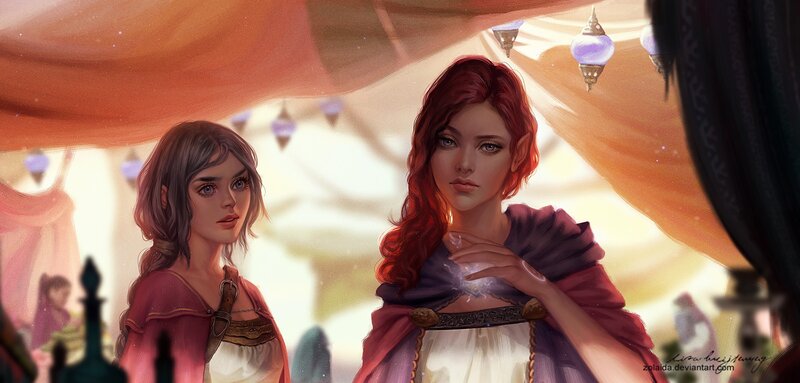 Two Women in a Tent