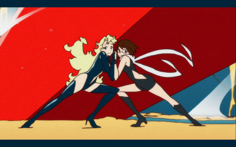 two women in action pose