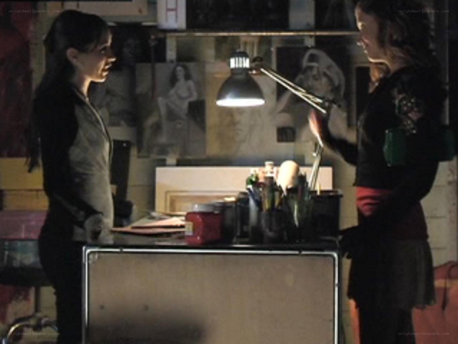 Two women in an art studio