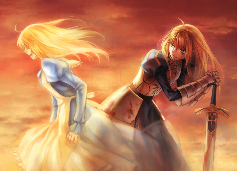 Two Women in Battle — Orange
